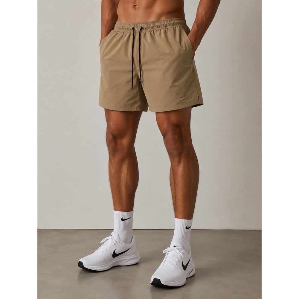 Nike Unlimited Dri-FIT Training Shorts Men's Large Beige DV9335-247 Athletic Gym
